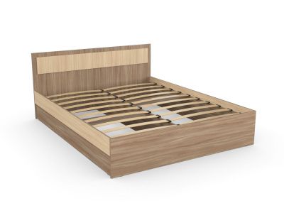 Кровать «Дуэт Люкс» в цвете Шимо темный/светлый 1200