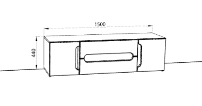 Тумба под плазму 1500 "Палермо" купить в Перми