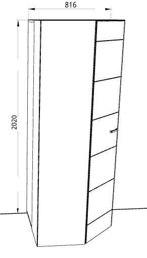 Угловой шкаф «Ненси Люкс» купить в Перми