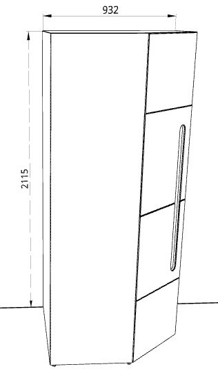 Шкаф угловой «Палермо Юниор» - Фабрика ЭКО