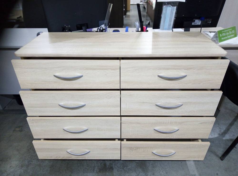 Комод 1200 «Дуэт Люкс» в цвете Дуб сонома светлый купить в Перми