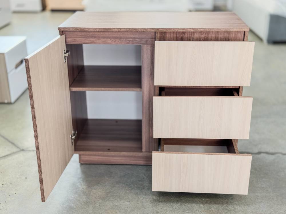 Комод 900/3 «Дуэт НЬЮ» в цвете Ясень шимо светлый/темный купить в Перми