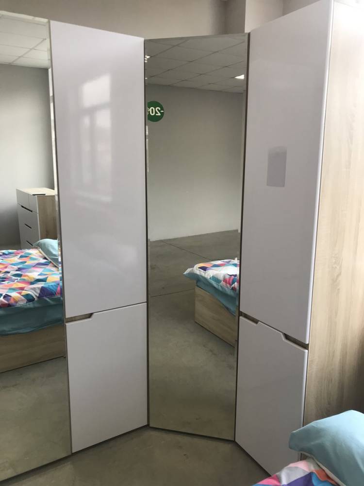 Шкаф угловой "ТРИО" Дуб сонома светлый