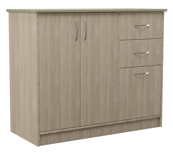 Комод трехстворчатый с двумя ящиками Алла в цвете Дуб Сонома купить в Перми