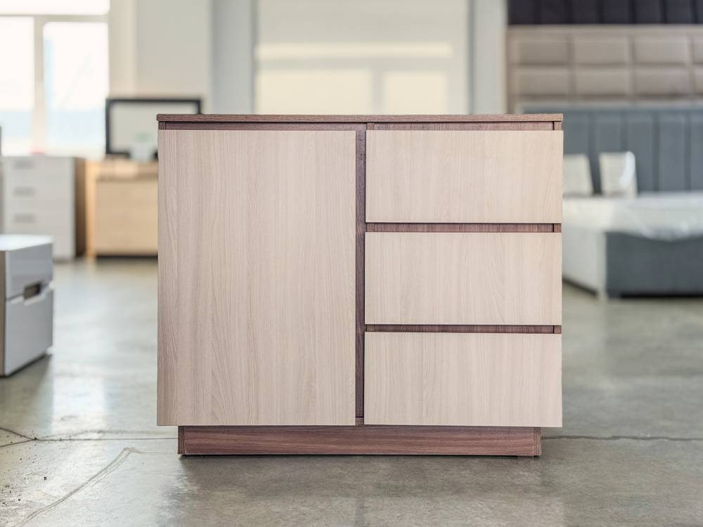 Комод 900/3 «Дуэт НЬЮ» в цвете Ясень шимо светлый/темный купить в Перми