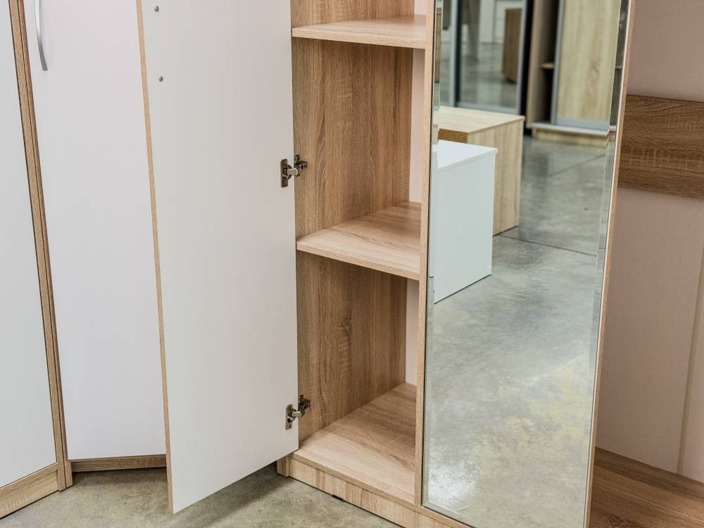 Шкаф 3-х створчатый Дуэт НЬЮ с зеркалом - Фабрика ЭКО