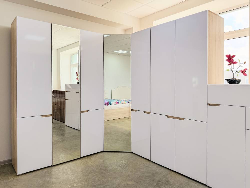 Белый спальный гарнитур в стиле минимализм "ТРИО" - Фабрика ЭКО