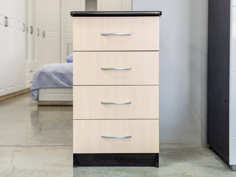 Комод 480 «Дуэт Люкс» с 4-ящиками в цвете Венге/Млечный дуб купить в Перми