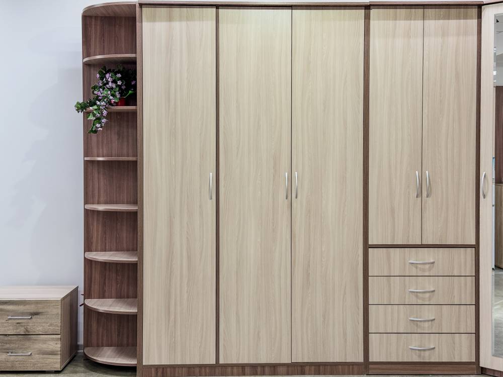 Спальный гарнитур «Дуэт люкс» в цвете Шимо темный/светлый - Фабрика ЭКО