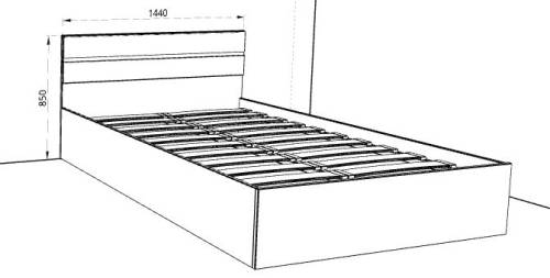 Кровать 1400 Милан - Фабрика ЭКО