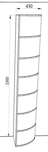 Полка угловая «Дуэт Люкс» в цвете Дуб Бодега белая - Фабрика ЭКО