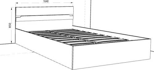 Белая кровать 1600 "ТРИО" - Фабрика ЭКО