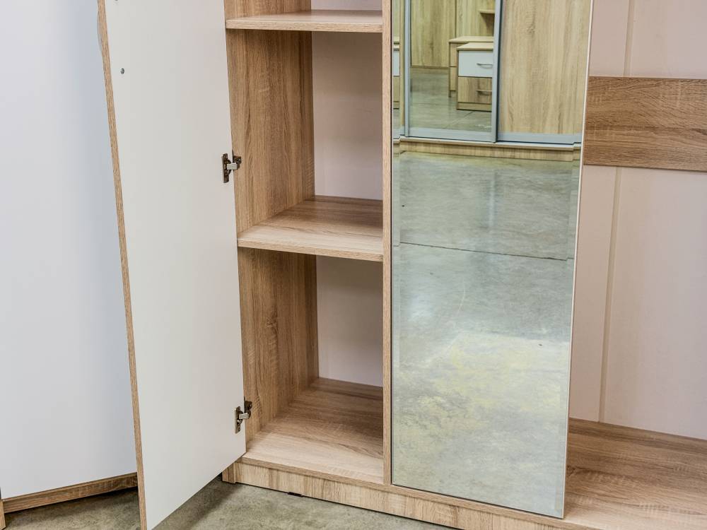 Шкаф 3-х створчатый Дуэт НЬЮ с зеркалом - Фабрика ЭКО