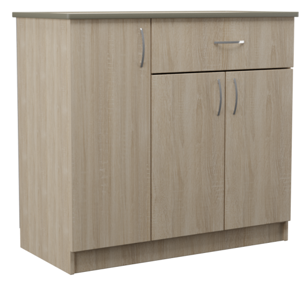 Комод трехстворчатый с одним ящиком София в цвете Дуб Сонома купить в Перми