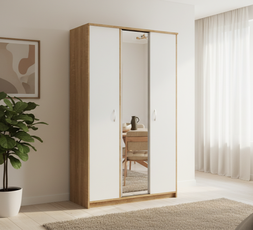 Шкаф 3-х створчатый Дуэт NEW с зеркалом