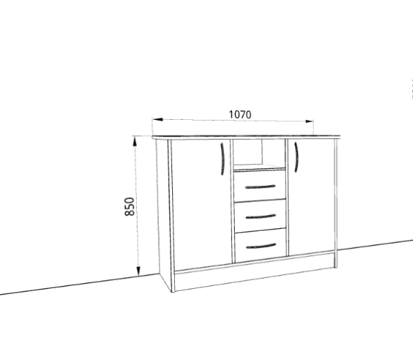 Комод универсальный «Дуэт Люкс» в цвете Дуб Сонома купить в Перми