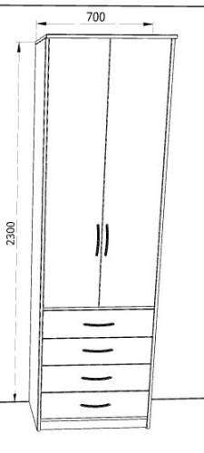Шкаф универсальный «Дуэт Люкс» в цвете Венге/Млечный Дуб купить в Перми