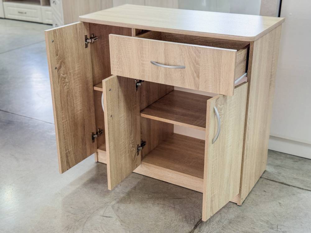 Комод трехстворчатый с одним ящиком София в цвете Дуб Сонома купить в Перми