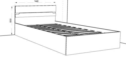 Кровать 1400 "ТРИО" - Фабрика ЭКО