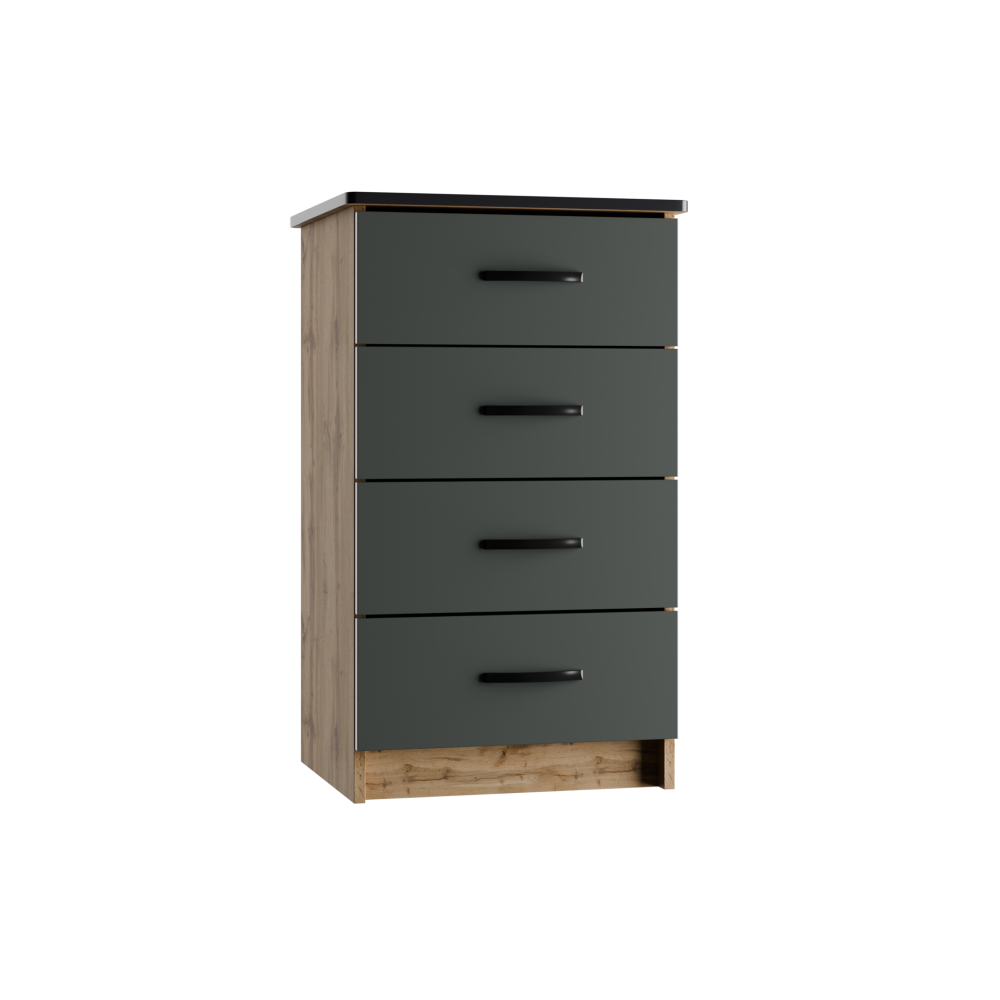 Комод 480 «Дуэт Люкс» с 4-ящиками в цвете дуб вотан/графит купить в Перми
