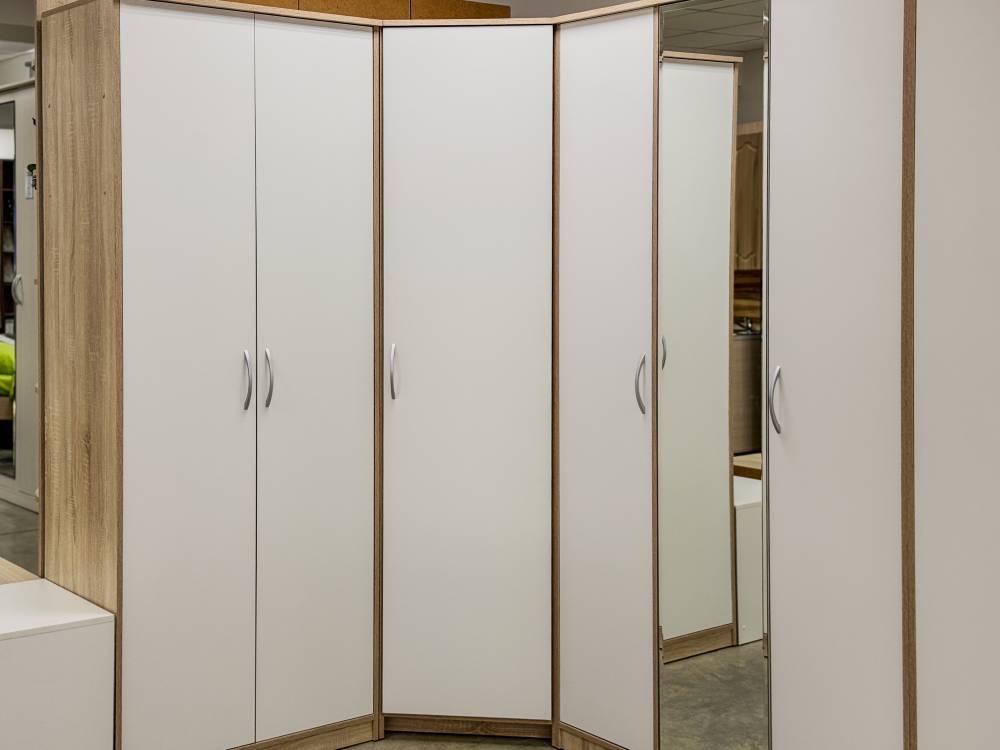 Спальный гарнитур Дуэт НЬЮ в цвете Дуб Сонома светлый/белый матовый - Фабрика ЭКО