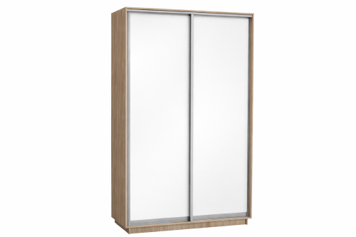Шкаф-купе 2-х дверный 1600 в цвете Дуб сонома светлый/Белый - Фабрика ЭКО