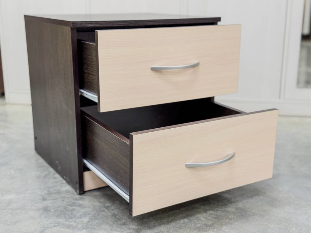 Тумба прикроватная «Дуэт Люкс» в цвете Венге/Млечный Дуб - Фабрика ЭКО