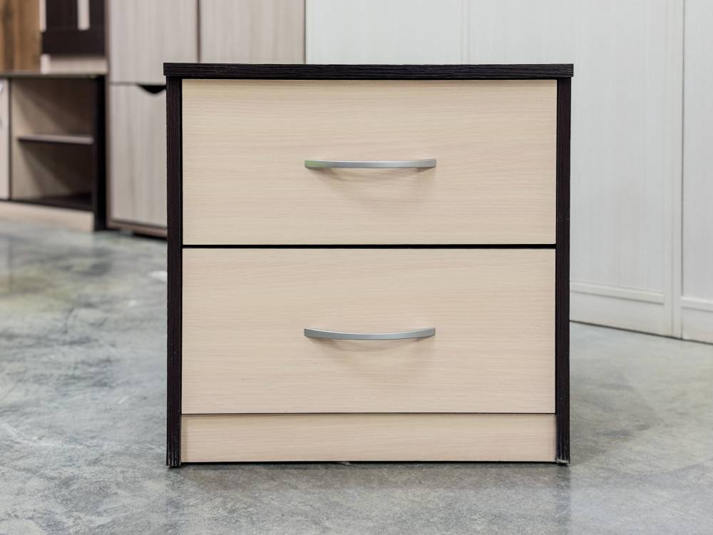 Тумба прикроватная «Дуэт Люкс» в цвете Венге/Млечный Дуб - Фабрика ЭКО