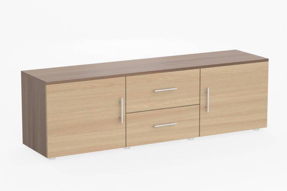 Тумба под плазму в цвете Шимо темный/светлый