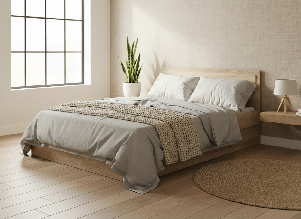 Кровать «Дуэт Люкс» в цвете Дуб Сонома - Фабрика ЭКО