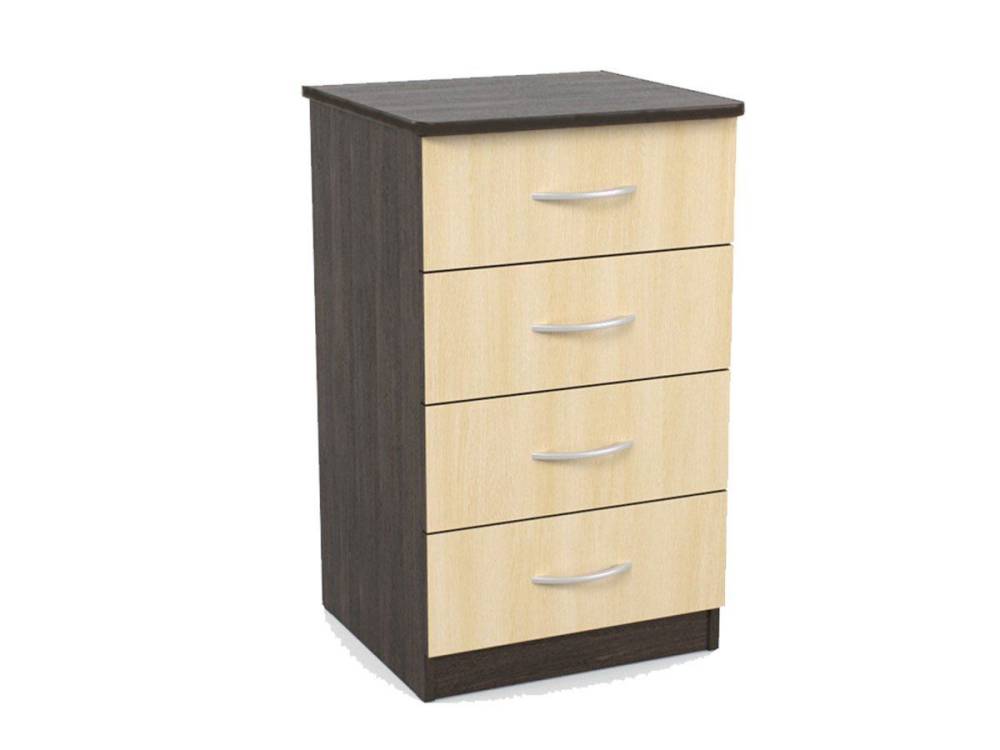 Комод 480 «Дуэт Люкс» с 4-ящиками в цвете Венге/Млечный дуб купить в Перми